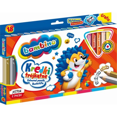 Kredki glinkowe BAMBINO 18 kol. St.Majewski (5903235003233) Kredki glinkowe BAMBINO 18 kol. St.Majewski (5903235003233)