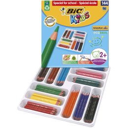 Kredki ołówkowe Evolution Triangle 144szt 12 kol. Bic Kids (887831)