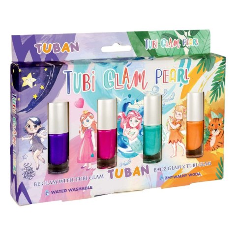 Lakier do paznokci Tubi glam zestaw 4 szt. kolory perłowe kolor: mix Tuban (TU3468) Lakier do paznokci Tubi glam zestaw 4 szt. kolory perłowe kolor: mix Tuban (TU3468)