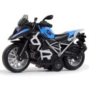 Motocykl GT Niebieski 1:14 Napęd Pull-Back Dźwięk Światła Lean (12258)