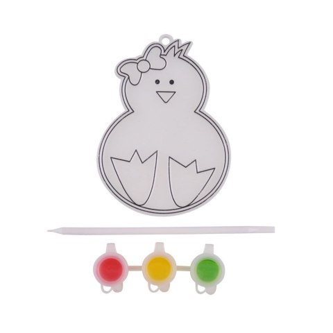 Ozdoba wielkanocna witrażyk z farbkami kurczak Arpex (SW3453-1-2233)