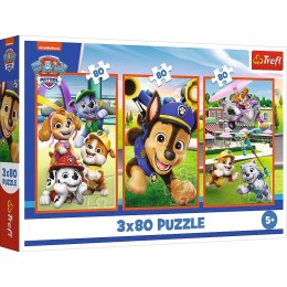 Puzzle Paw Patrol Psia zgraja 3x80 el. Trefl (34886)