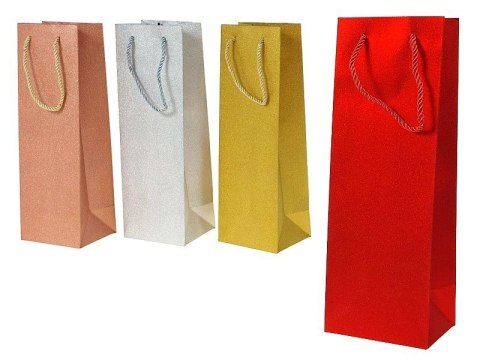 Torba prezentowa na butelkę [mm:] 350x120x 100 Adar (598652)