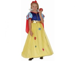 Kostium Królewna Śnieżka (sukienka, peleryna z kołnierzem, pasek, opaska), rozm.120/130 cm Godan (SL-OW12)