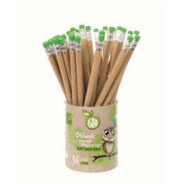 Ołówek ECO z papieru kraftowego z zielona gumką HB Astra (206022001)