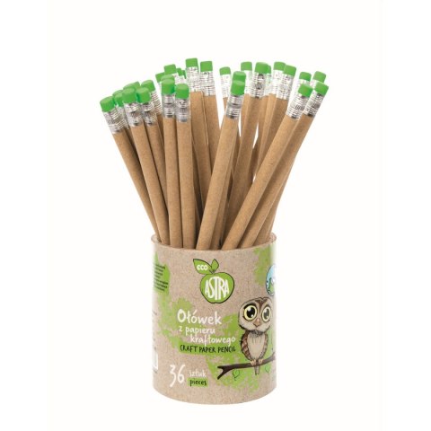 Ołówek ECO z papieru kraftowego z zielona gumką HB Astra (206022001)
