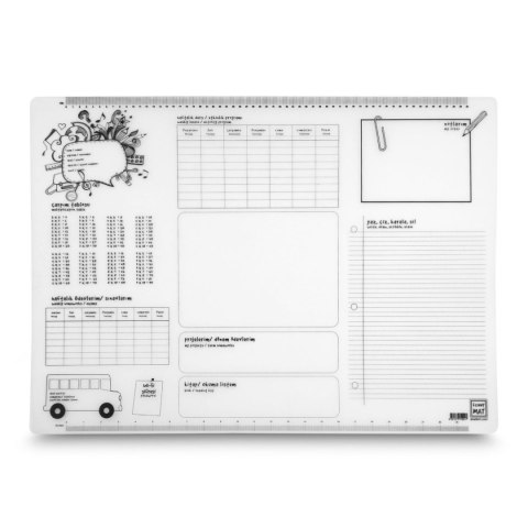 Podkład na biurko FUNNY MAT TRANSPARENT PLANER sfu1001 polipropylen PP [mm:] 680x480 Strigo (8681379310017)