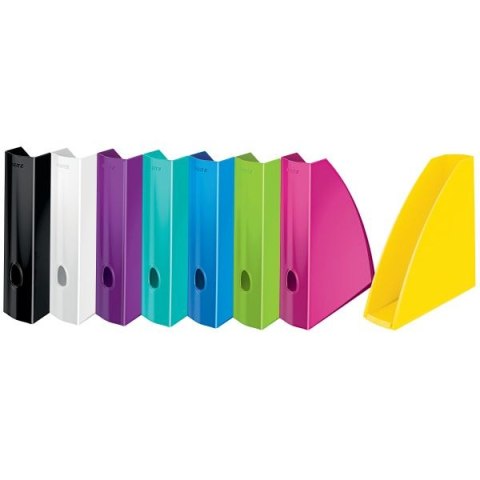 Pojemnik na dokumenty pionowy Wow A4 turkusowy polistyren PS [mm:] 75x312x 258 Leitz (52771051)