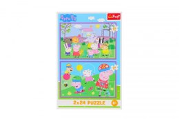 Puzzle Peppa Pig Peppa na placu zabaw 2x24 el. Trefl (34435)