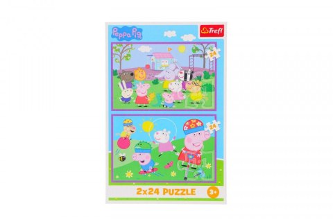 Puzzle Peppa Pig Peppa na placu zabaw 2x24 el. Trefl (34435)