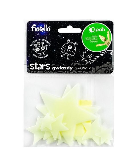 Naklejka ścienna Fluorescencyjna gwiazdki miks 12 szt Fiorello (170-2813) Naklejka ścienna Fluorescencyjna gwiazdki miks 12 szt Fiorello (170-2813)