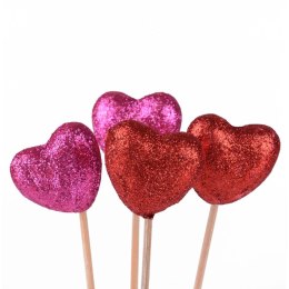 Ozdoba na piku serduszka brokatowe Arpex (WA6682)