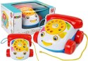 Telefon zabawkowy Do Ciągnięcia na Kółkach ze słuchawka na Baterie dla Niemowlęcia Lean (6889)