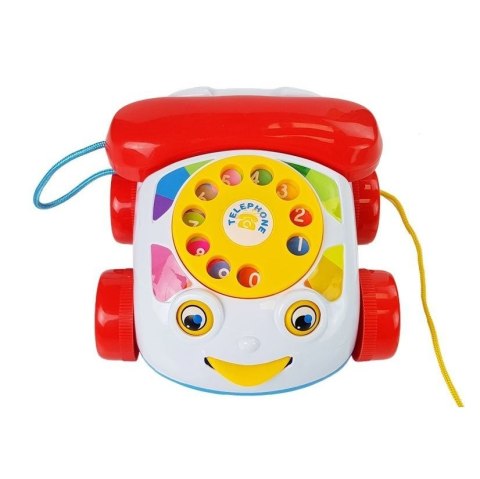 Telefon zabawkowy Do Ciągnięcia na Kółkach ze słuchawka na Baterie dla Niemowlęcia Lean (6889) Telefon zabawkowy Do Ciągnięcia na Kółkach ze słuchawka na Baterie dla Niemowlęcia Lean (6889)