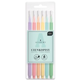 Cienkopis ACADEMY wkład mix 0,7mm 6kol. (5902277350053)