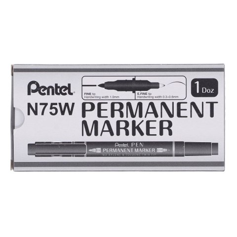 Foliopis dustronny czarny mixmm Pentel (N75W-AE) Foliopis dustronny czarny mixmm Pentel (N75W-AE)