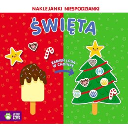 Książeczka edukacyjna Naklejanki niespodzianki. Święta Zielona Sowa