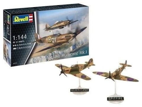 Model do sklejania samolot Supermarine Spitfire Mk.Ia & Hawker Hurricane Mk.I Revell (03771)