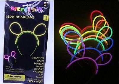 Opaska FLUO, świecąca w ciemności, opak.4szt Adar (594555)