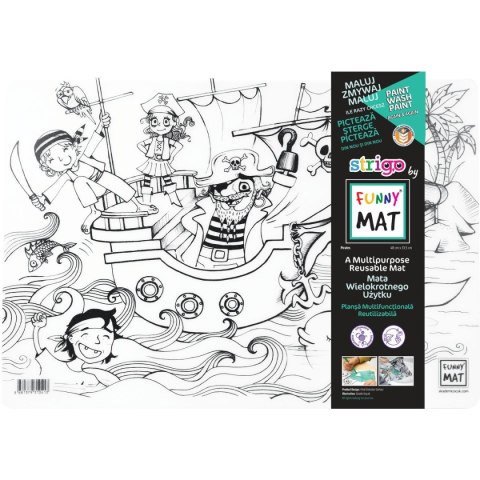 Podkład na biurko FUNNY MAT TRANSPARENT PIRACI SFU1041 polipropylen PP [mm:] 335x480 Strigo (8681379310413)