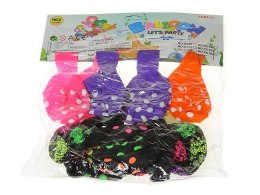 Balon gumowy w kropki i gwiazdki 10szt. mix Adar (570788)