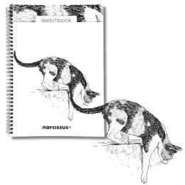 Blok artystyczny szkicownik kot A4 120g 50k Narcissus