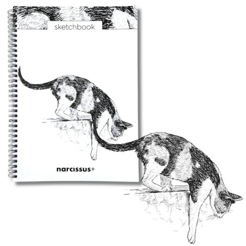 Blok artystyczny szkicownik kot A4 120g 50k Narcissus