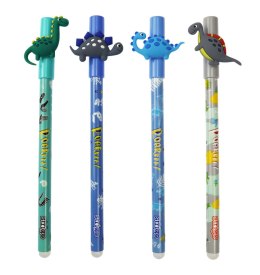 Długopis wymazywalny dinozaury 5902315577640 wkład niebieski 0,5mm Strigo (SSC201)