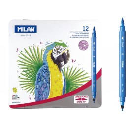 Flamaster z dwoma końcówkami 12 kol. Milan (06161612)