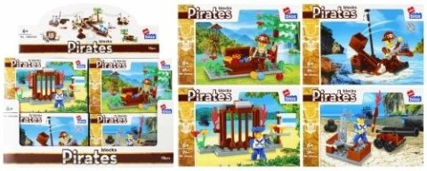 Klocki plastikowe 55-66 elementów Pirat Alleblox (525168) Klocki plastikowe 55-66 elementów Pirat Alleblox (525168)