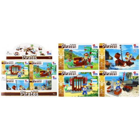 Klocki plastikowe 55-66 elementów Pirat Alleblox (525168) Klocki plastikowe 55-66 elementów Pirat Alleblox (525168)