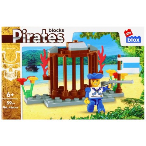 Klocki plastikowe 55-66 elementów Pirat Alleblox (525168) Klocki plastikowe 55-66 elementów Pirat Alleblox (525168)