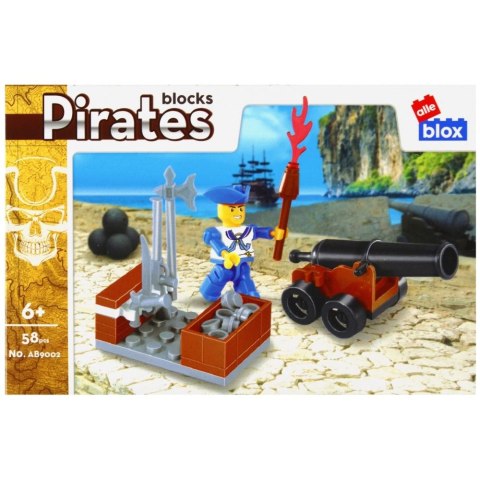 Klocki plastikowe 55-66 elementów Pirat Alleblox (525168) Klocki plastikowe 55-66 elementów Pirat Alleblox (525168)