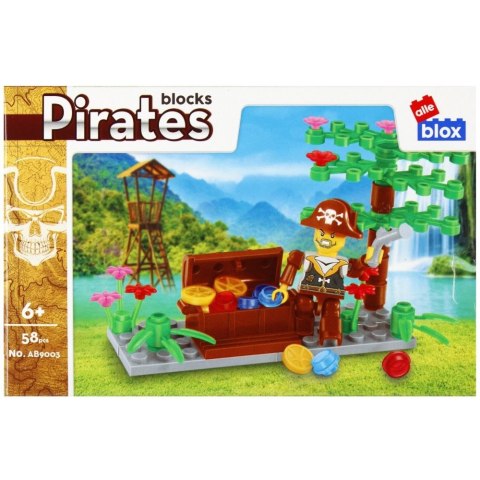 Klocki plastikowe 55-66 elementów Pirat Alleblox (525168) Klocki plastikowe 55-66 elementów Pirat Alleblox (525168)