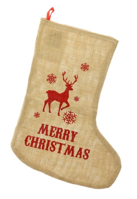 Skarpeta świąteczna 44,5cm juta Godan (NW-SSZJR)