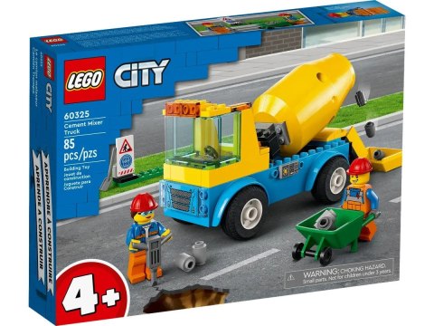 Klocki konstrukcyjne City Ciężarówka z betoniarką Lego (60325) Klocki konstrukcyjne City Ciężarówka z betoniarką Lego (60325)