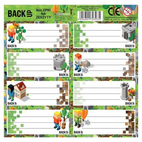 Naklejka na zeszyt Backup 7 Derform (NNZB7A61) Naklejka na zeszyt Backup 7 Derform (NNZB7A61)