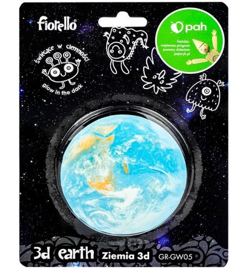 Naklejka ścienna Fluorescencyjna ziemia 3D Fiorello (170-2801)