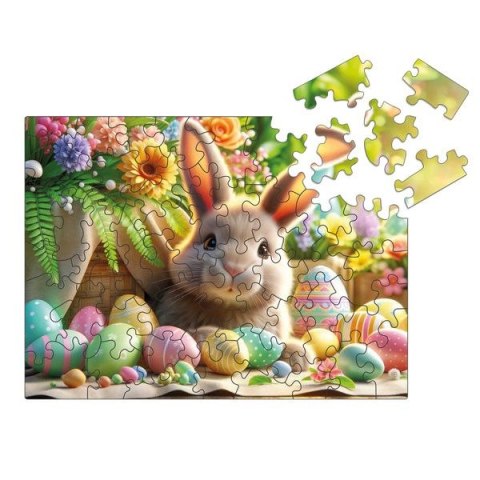 Puzzle drewniane Wielkanocny zajączek 50 el. Multigra