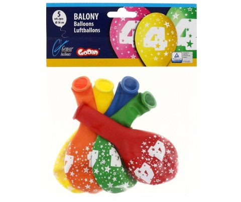 Balon gumowy Z NADRUKIEM 5 szt mix 300mm 12cal Godan (GS110/4) Balon gumowy Z NADRUKIEM 5 szt mix 300mm 12cal Godan (GS110/4)