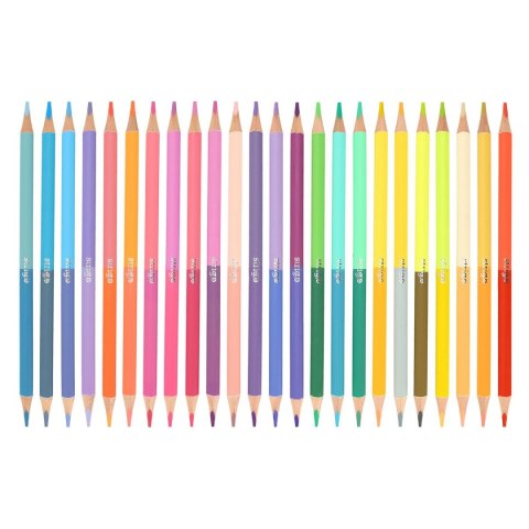 Kredki ołówkowe trójkątne z temperówką 24/48 5905658810689 48 kol. Strigo (SSC352)