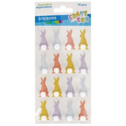 Naklejka (nalepka) Królik z pomponem Craft With Fun (553721)