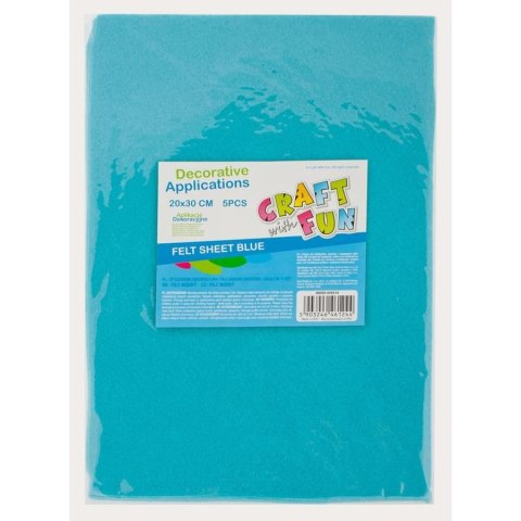 Ozdoba filcowa 20x30x5szt nieb 20x30 Craft with Fun (439310) Ozdoba filcowa 20x30x5szt nieb 20x30 Craft with Fun (439310)