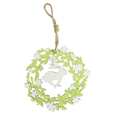 Ozdoba wielkanocna drewniana zawieszka z Królikiem Arpex (WN7699F)