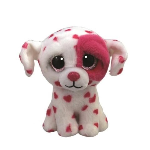 Pluszak Beanie Boos Pies biały w serca Beau [mm:] 150 Ty (TY36539)