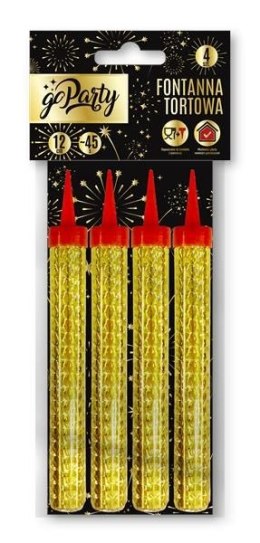 Fontanna tortowa 12cm, 4 szt. Go Party (12-4)