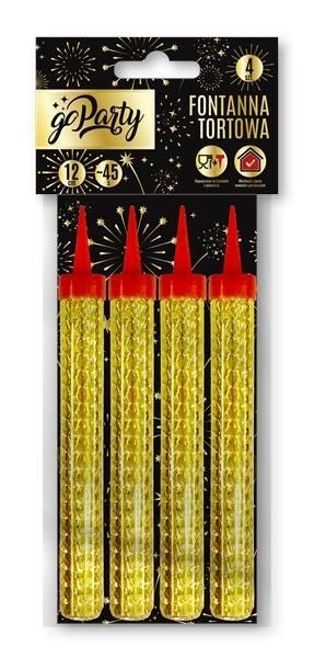 Fontanna tortowa 12cm, 4 szt. Go Party (12-4) Fontanna tortowa 12cm, 4 szt. Go Party (12-4)
