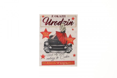 Kartka składana Comic Urodzinowy dla dziewczyny B6 Ev-corp (STKC-005)