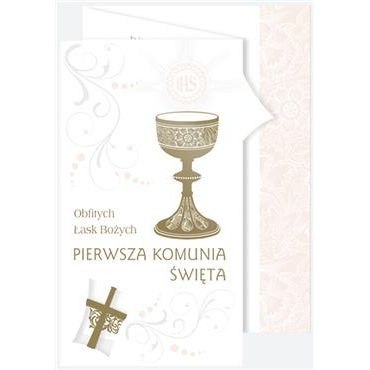Kartka składana Komunia święta B6 Pol-mak Kartka składana Komunia święta B6 Pol-mak