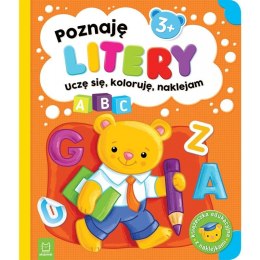 Książeczka edukacyjna Poznaję litery. Uczę się, koloruję, naklejam. 3+ Aksjomat